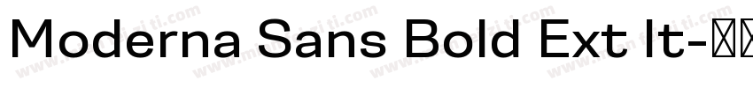 Moderna Sans Bold Ext It字体转换